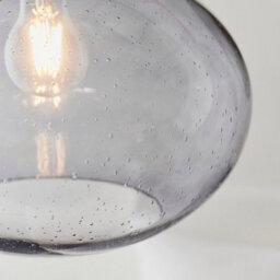 Anson Lighting Hansford Easyfit Pendant In Grey Bubble Glass (Shade Only) - thumbnail 5