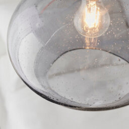 Anson Lighting Hansford Easyfit Pendant In Grey Bubble Glass (Shade Only) - thumbnail 6