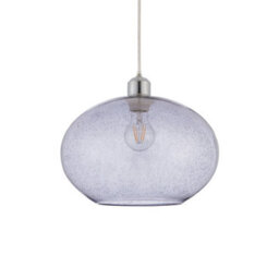 Anson Lighting Hansford Easyfit Pendant In Grey Bubble Glass (Shade Only) - thumbnail 2