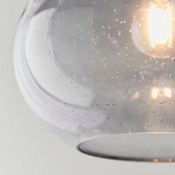 Anson Lighting Hansford Easyfit Pendant In Grey Bubble Glass (Shade Only) - thumbnail 9