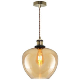 Long Life Lamps Company Modern Vintage Glass Globe Pendant Light M0207 - thumbnail 3