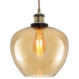 Long Life Lamps Company Modern Vintage Glass Globe Pendant Light M0207 - thumbnail 1