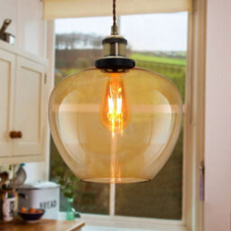 Long Life Lamps Company Modern Vintage Glass Globe Pendant Light M0207 - thumbnail 6