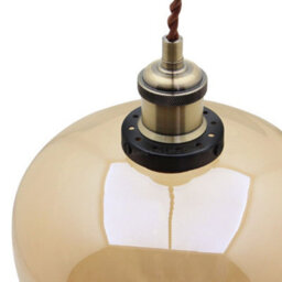 Long Life Lamps Company Modern Vintage Glass Globe Pendant Light M0207 - thumbnail 4