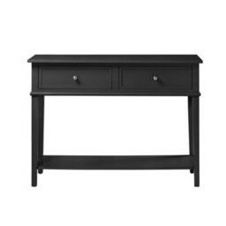 Dorel Home Franklin 2 Drawer Console Table In Black - thumbnail 1