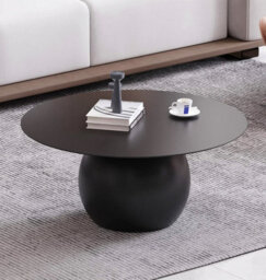 Hallowood Furniture Bourton Black Metal Coffee Table - thumbnail 2