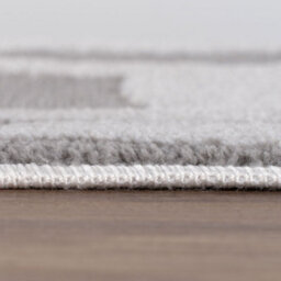 The Rugs Loft Light Grey And Ivory Abstract Geometric Living Room Area Rug And Runners Soft Pile - thumbnail 7