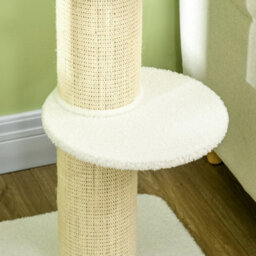 Pawhut 91Cm Scratching Posts Cat Tree Activity Centre For Indoor Cats Cream - thumbnail 8