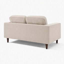Furniturebox Uk Jasper Cream Linen-Look Fabric 2 Seater Sofa - thumbnail 9