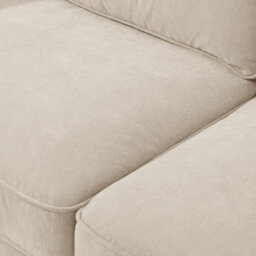 Furniturebox Uk Jasper Cream Linen-Look Fabric 2 Seater Sofa - thumbnail 4