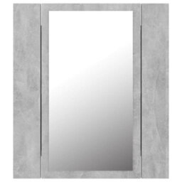 Berkfield Led Bathroom Mirror Cabinet Concrete Grey 40X12X45 Cm - thumbnail 9