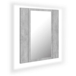Berkfield Led Bathroom Mirror Cabinet Concrete Grey 40X12X45 Cm - thumbnail 2
