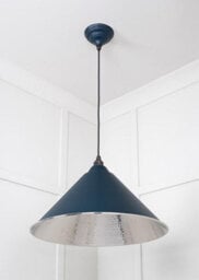 From the Anvil Hammered Nickel Hockley Pendant In Dusk - thumbnail 5