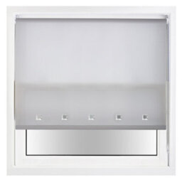 Trimmable Daylight Roller Blind With Square Eyelets And Metal Fittings By Furnished - Grey (W)150Cm X (L)165Cm - thumbnail 2
