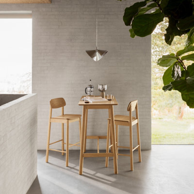 Furniture To Go Barlow Bar Table In Matt Oak Included 2 Barlow Bar Stool In Matt Oak - image 1