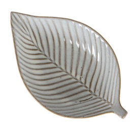 Alora Ceramic Elm Leaf Large Dish Sculptural Decorative Serving Dish - thumbnail 2