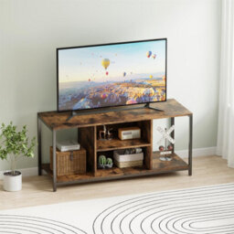 "Avc Designs Tv Stand Tv Console Storage Cabinet Rustic Brown For Living Room Up To 50"" Tv With Storage Shelf (110L Cm)" - thumbnail 5