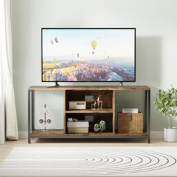 "Avc Designs Tv Stand Tv Console Storage Cabinet Rustic Brown For Living Room Up To 50"" Tv With Storage Shelf (110L Cm)" - thumbnail 3