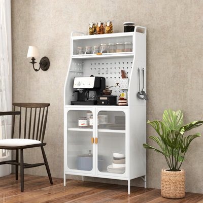 Costway Kitchen Pantry Storage Cabinet Freestanding Kitchen Buffet With Adjustable Shelf - image 1