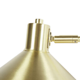 Beliani Gold-Toned Steel Wall Lamp With Adjustable Shade, Warm White Compatible - thumbnail 7