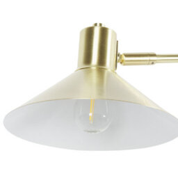 Beliani Gold-Toned Steel Wall Lamp With Adjustable Shade, Warm White Compatible - thumbnail 6