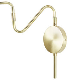 Beliani Gold-Toned Steel Wall Lamp With Adjustable Shade, Warm White Compatible - thumbnail 9