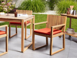 Beliani Garden Chair Cushion Sassari Premium 46 X 46 Cm Red - thumbnail 2
