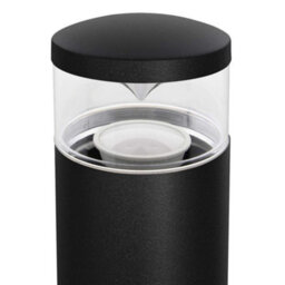Long Life Lamps Company Led Black Bollard Outdoor Garden Light Zlc303K With 5W Gu10 Cw - thumbnail 5