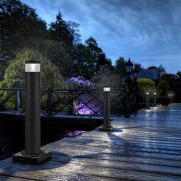 Long Life Lamps Company Led Black Bollard Outdoor Garden Light Zlc303K With 5W Gu10 Cw - thumbnail 9