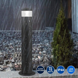 Long Life Lamps Company Led Black Bollard Outdoor Garden Light Zlc303K With 5W Gu10 Cw - thumbnail 8