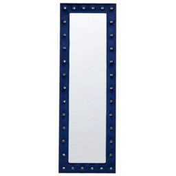 Beliani Standing Mirror Ansouis 150 Cm Velvet Navy Blue - thumbnail 5