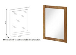 Impact Furniture Bathroom Furniture Set: 600 Sink Vanity, Mirror, Freestanding Storage Cabinet Oak Effect Classic - thumbnail 8