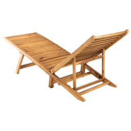 Walplus Sun Lounger  For Beach, Backyard, Garden, Campsite Solid Teak Wood - thumbnail 4
