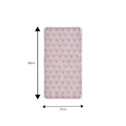 Showerdrape Laguna Anti Slip Pink Pvc Bath Mat 68Cm X 37Cm - 2 Set - thumbnail 3