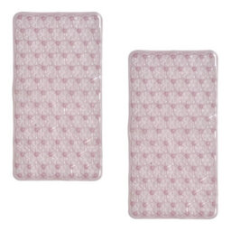 Showerdrape Laguna Anti Slip Pink Pvc Bath Mat 68Cm X 37Cm - 2 Set - thumbnail 5