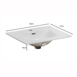 Heze Furniture Talia Casella Bathroom Cabinet Vanity Set 60 Cm With Basin And Tall Unit - Casella Oak - thumbnail 7