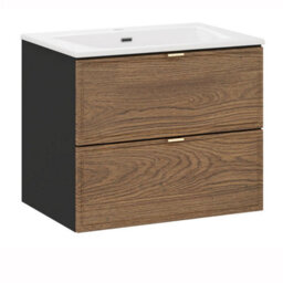 Heze Furniture Talia Casella Bathroom Cabinet Vanity Set 60 Cm With Basin And Tall Unit - Casella Oak - thumbnail 2