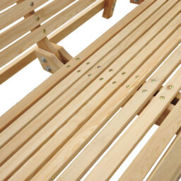Outsunny 2 Seater Wooden Garden Swing Seat Hammock Bench Lounger, Natural - thumbnail 9