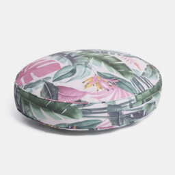 OHS Large Outdoor Cushion Round Decor Garden Filled, Green Tropical - thumbnail 5