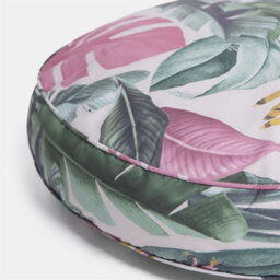 OHS Large Outdoor Cushion Round Decor Garden Filled, Green Tropical - thumbnail 6
