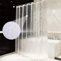 Clear Shower Curtain Waterproof Mould Proof - thumbnail 3