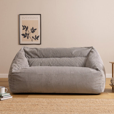 Icon Cecilia Jumbo Cord Sofa Bean Bag, Grey - image 1