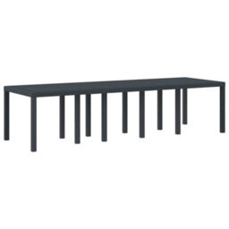 Berkfield Modern Garden Dining Set With Cushions With Cushion 13 Pcs Anthracite - thumbnail 4
