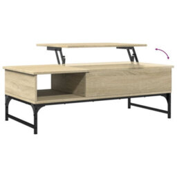 Berkfield Coffee Table Sonoma Oak 100X50X35 Cm Engineered Wood And Metal - thumbnail 8