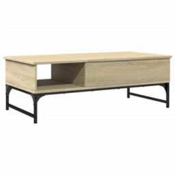 Berkfield Coffee Table Sonoma Oak 100X50X35 Cm Engineered Wood And Metal - thumbnail 2