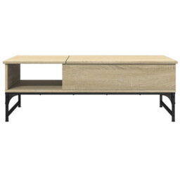 Berkfield Coffee Table Sonoma Oak 100X50X35 Cm Engineered Wood And Metal - thumbnail 5