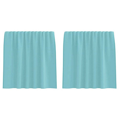 Berkfield Durable Voile Curtains With Rod Pockets 2 Pcs Turquoise - image 1