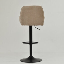 Lakeland Furniture Bronx Fawn Brown Fabric Black Adjustable Base Bar Stool - thumbnail 6