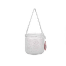 Christmas Candle Holder Frosted 10Cm X 10Cm X 10Cm - thumbnail 3