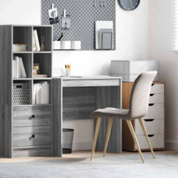 Berkfield Grey Writing Desk Grey Sonoma Particle Board 70 X 50 X 76 Cm